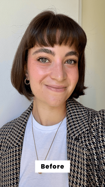 Felbin before applying the Milani Color Fetish Hydrating Lip Stain