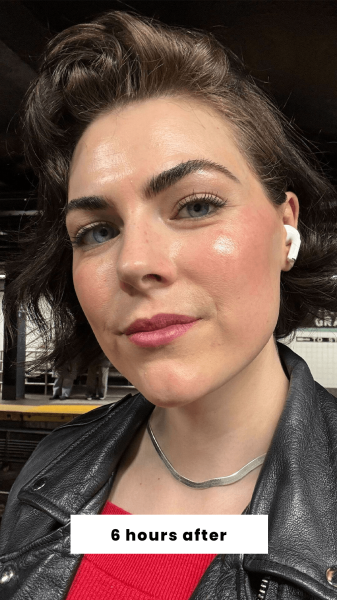 Dall'Asen 6 hours after applying Wonderskins Wonder Blading Lip Stain Masque
